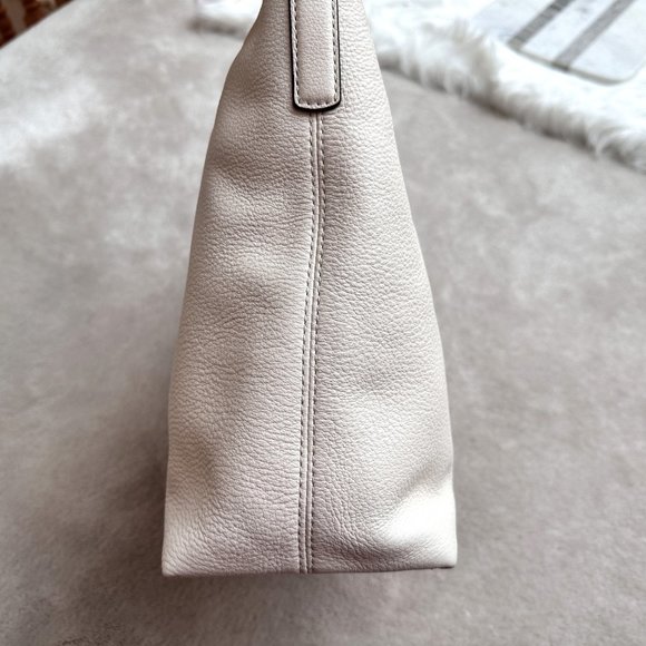 NWT Michael Kors Lexington Large Pebbled Leather Shoulder Bag | Light Cream - Picture 7 of 12